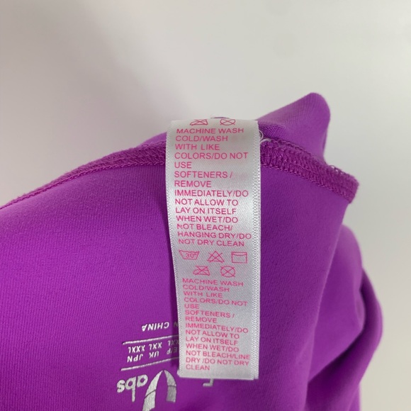 Firm ABS Womens Leggings Size 2Xl Active Workout Comfort Purple Atheisure Bright - Picture 10 of 10